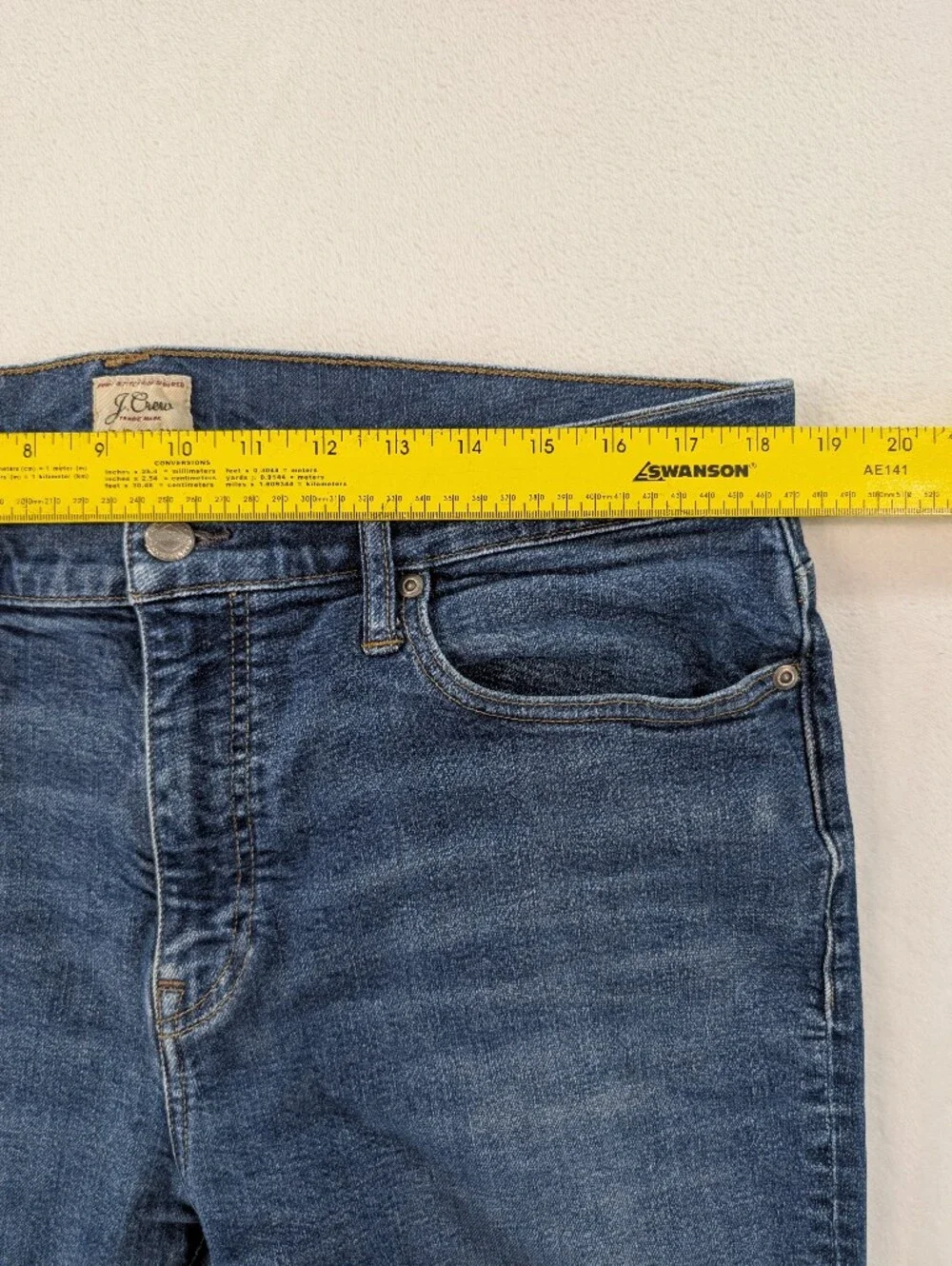 J. Crew 770 Straight Fit Blue Denim Jeans Mens Size 36x32 Classic Casual Pants